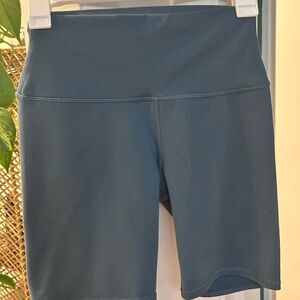 ALO Yoga Blue Performance Bike Shorts